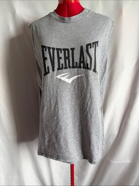Everlast Heather Gray Sleeveless Workout Tank with Black Logo